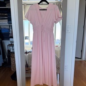See You Monday Soft Pink Maxi Dress